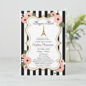 Einladung zur französischen Babydusche (Stehend Vorderseite)