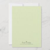 Einladung zur französischen Bebe-Dusche - Grün (Rückseite)