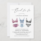 Einladung zur französischen Dusche "La Lingerie" (Vorderseite)
