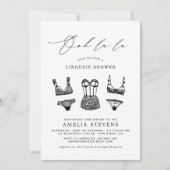 Einladung zur französischen Dusche "La Lingerie" (Vorderseite)