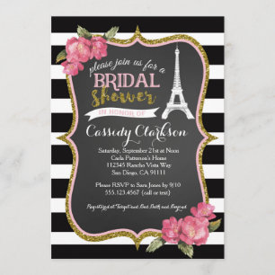 Einladung zur französischen Dusche Paris Bridal