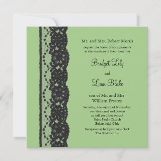Einladung zur französischen Hochzeit (grün)