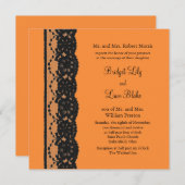 Einladung zur französischen Hochzeit (orange) (Vorne/Hinten)