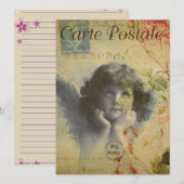 Einladung zur französischen Postkarte (Vorne/Hinten)