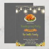 Einladung zur Friendsgiving-Potluck-Party (Vorne/Hinten)