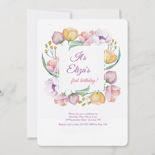 Einladung zur Frühjahrsflorale (Vorderseite)