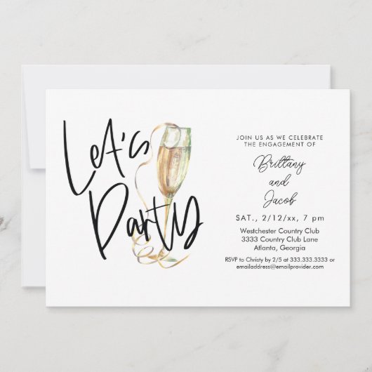 Einladung zur "Fun Champagne" (Vorderseite)