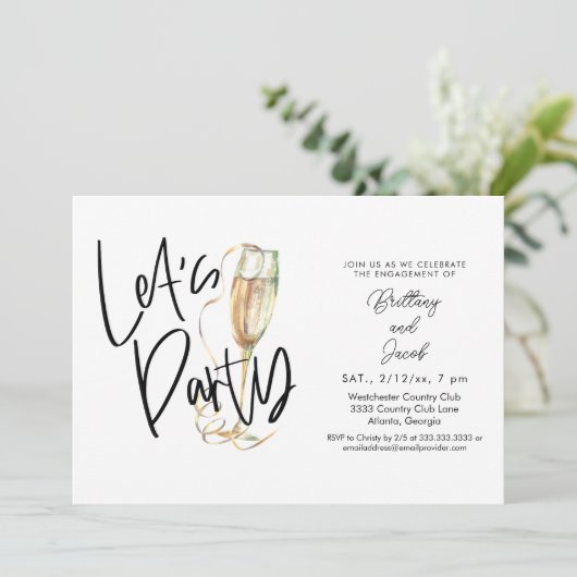 Einladung zur "Fun Champagne" (Stehend Vorderseite)