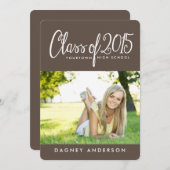 Einladung zur Fun Class of 2015 Foto Graduation Pa (Vorne/Hinten)