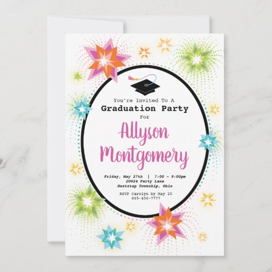 Einladung zur Fun Graduation Party (Vorderseite)
