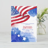 Einladung zur Fundraiser-flag-Stiftung (Stehend Vorderseite)