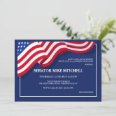 Einladung zur Fundraising der amerikanischen Flagg (Stehend Vorderseite)