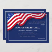 Einladung zur Fundraising der amerikanischen Flagg (Vorne/Hinten)