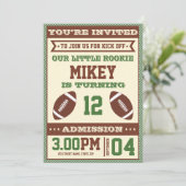 Einladung zur Fußball-Geburtstagspartei (Stehend Vorderseite)