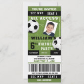 Einladung zur Fußball Geburtstagsparty (Vorderseite)