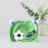 Einladung zur Fußball-Zeit zum Geburtstag (Stehend Vorderseite)