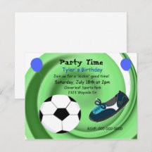Einladung zur Fußball-Zeit zum Geburtstag