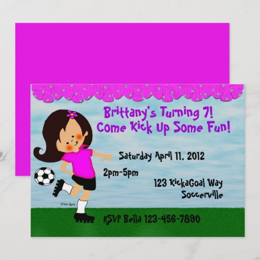 Einladung zur Fußballfeier (Vorne/Hinten)