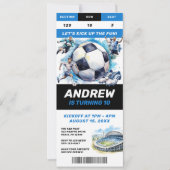 Einladung zur Fußballfeier Eintrittskarte (Vorderseite)