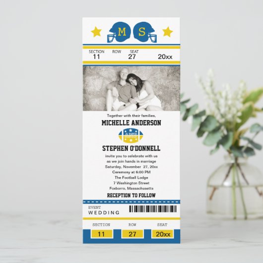 Einladung zur Fußballhochzeit (Stehend Vorderseite)