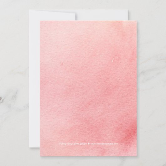 Einladung zur Garden Bridal Dusche (Rückseite)