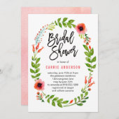 Einladung zur Garden Bridal Dusche (Vorne/Hinten)