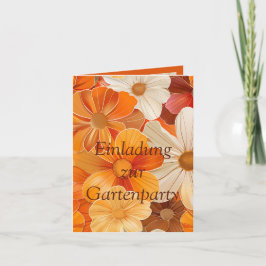 Einladung zur Gartenparty Retro 1970er Stil