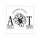 Einladung zur Gastgeschenk Hochzeit Monogramm Sonn Gummistempel (Prägung)