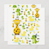 Einladung zur Geburtskarte (Vorne/Hinten)