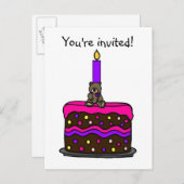 Einladung zur Geburtstagsfeier (Vorne/Hinten)
