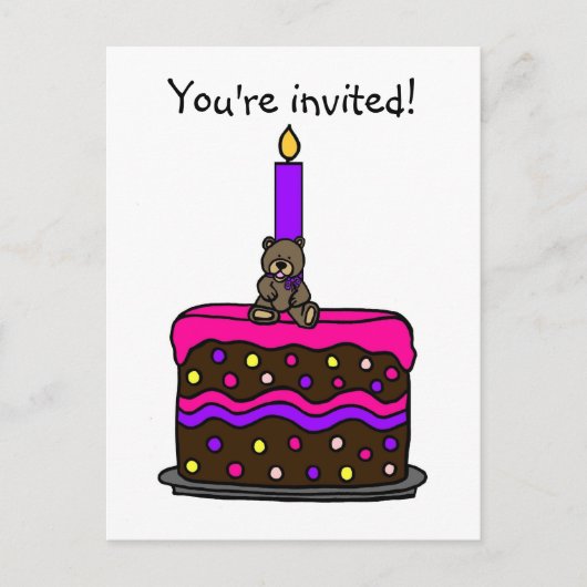 Einladung zur Geburtstagsfeier (Vorderseite)