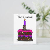 Einladung zur Geburtstagsfeier (Stehend Vorderseite)