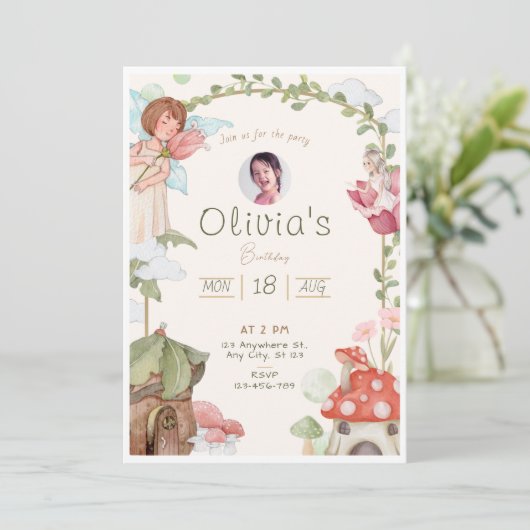 Einladung zur Geburtstagsfeier (Stehend Vorderseite)