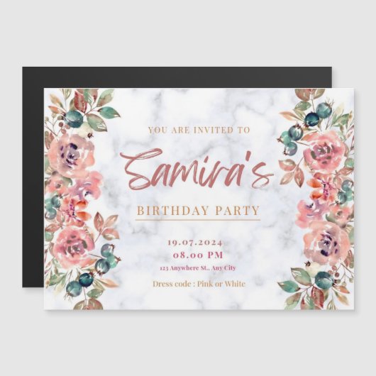 Einladung zur Geburtstagsfeier (Vorne/Hinten)