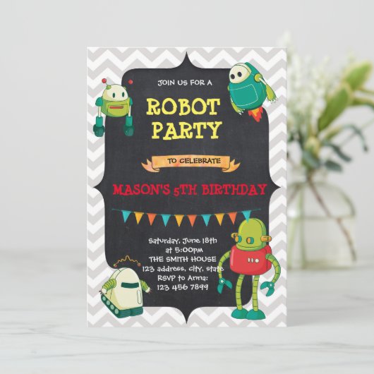 Einladung zur Geburtstagsfeier (Stehend Vorderseite)