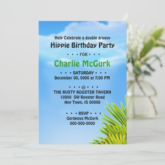 Einladung zur Geburtstagsfeier (Stehend Vorderseite)