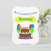 Einladung zur Geburtstagsfeier (Stehend Vorderseite)