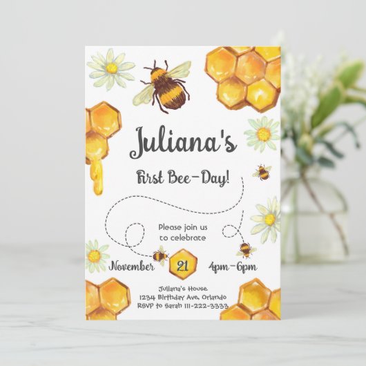 Einladung zur Geburtstagsfeier (Stehend Vorderseite)