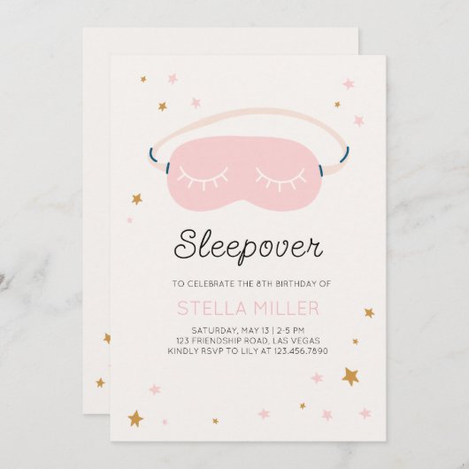 Einladung zur Geburtstagsfeier (Vorne/Hinten)