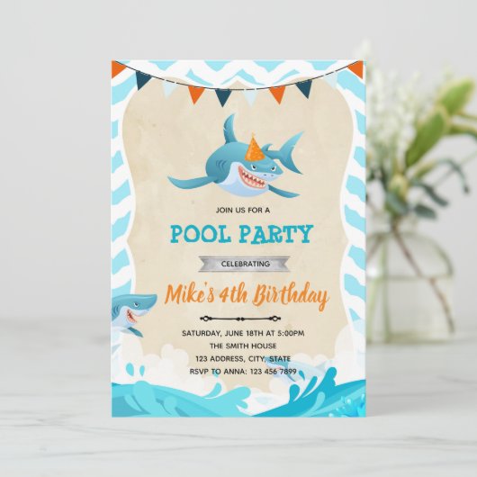 Einladung zur Geburtstagsfeier (Stehend Vorderseite)