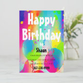 Einladung zur Geburtstagsfeier (Stehend Vorderseite)