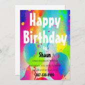 Einladung zur Geburtstagsfeier (Vorne/Hinten)