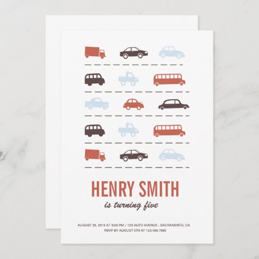 Einladung zur Geburtstagsfeier (Vorne/Hinten)