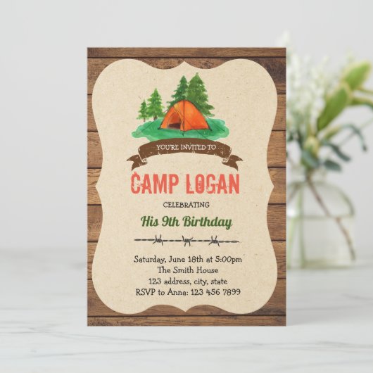 Einladung zur Geburtstagsfeier (Stehend Vorderseite)