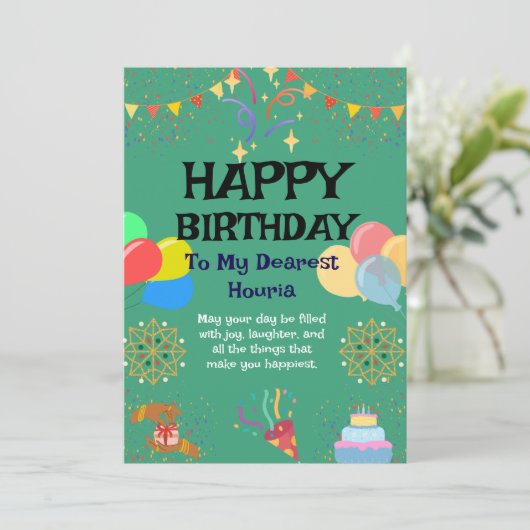 Einladung zur Geburtstagsfeier (Stehend Vorderseite)