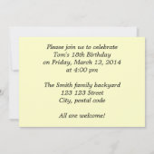 Einladung zur Geburtstagsfeier (Rückseite)