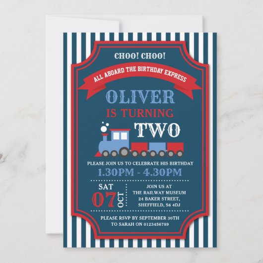 Einladung zur Geburtstagsfeier (Vorderseite)