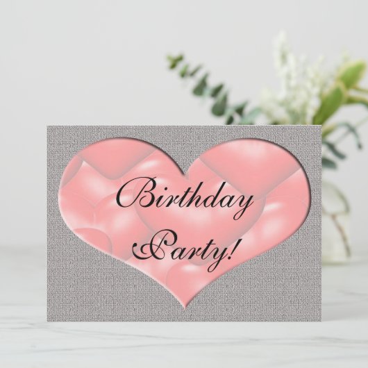 Einladung zur Geburtstagsfeier (Stehend Vorderseite)