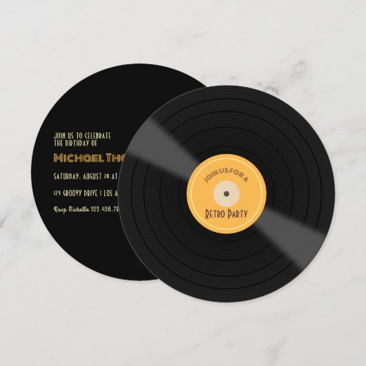 Einladung zur Geburtstagsfeier (Vorne/Hinten)