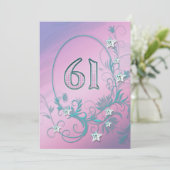 Einladung zur Geburtstagsfeier 61 Jahre alt (Stehend Vorderseite)